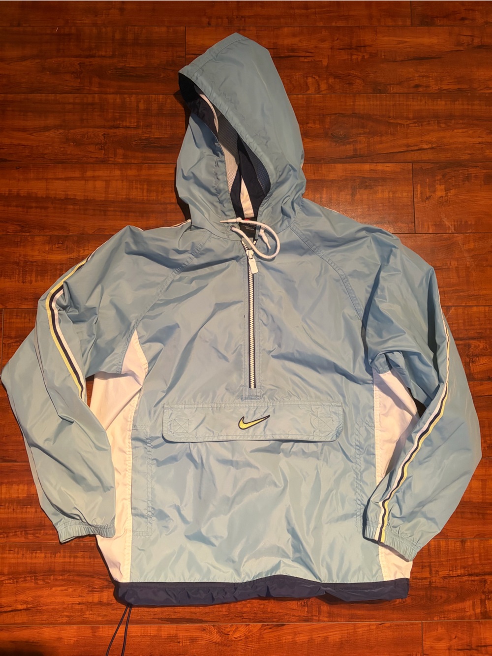 Vintage 90s Nike Pale Blue Windbreaker | Size Small